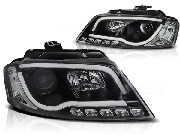 Scheinwerfer DRL LED Tagfahrlicht für Audi A3 8P 8PA Bj. 08-12 Schwarz LTI